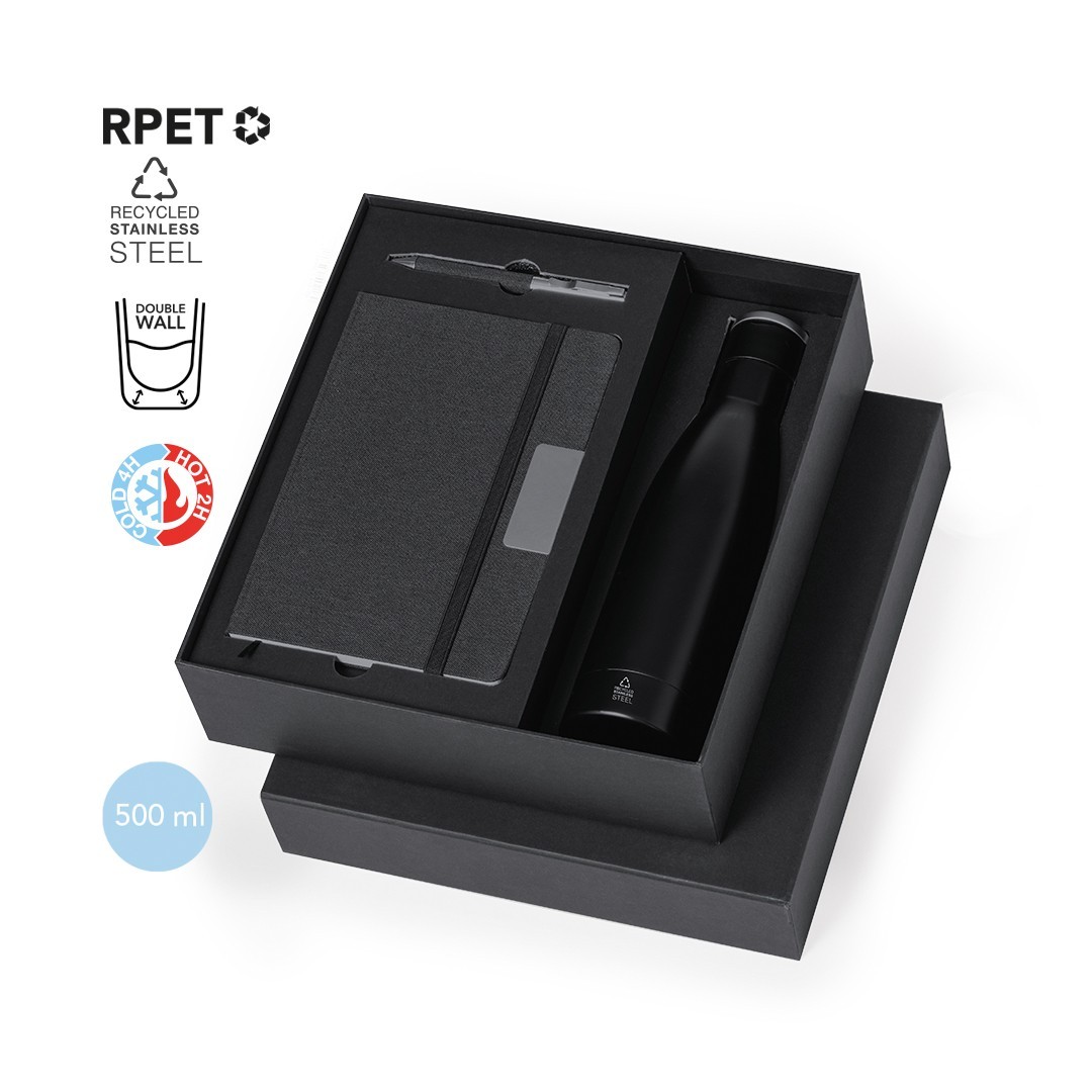 Set Datiford - Termo, bloc de notas y Bolígrafo - 21122NEGS/T - 21122 MKT