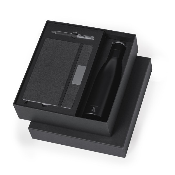 Set Datiford - Termo, bloc de notas y Bolígrafo