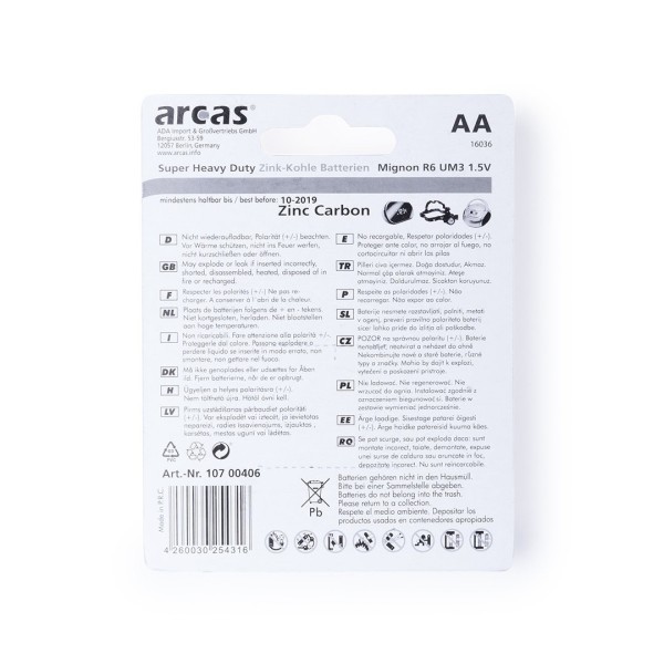 Blister 4 Pilas 1,5V AA/ R06