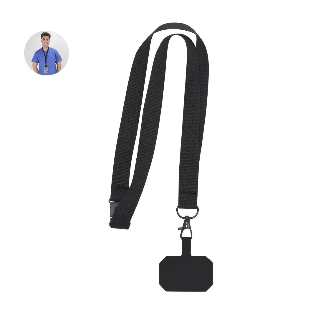 Lanyard Soporte SAILIX Negro - 21694NEGS/T MKT - Ref. 21694 Makito