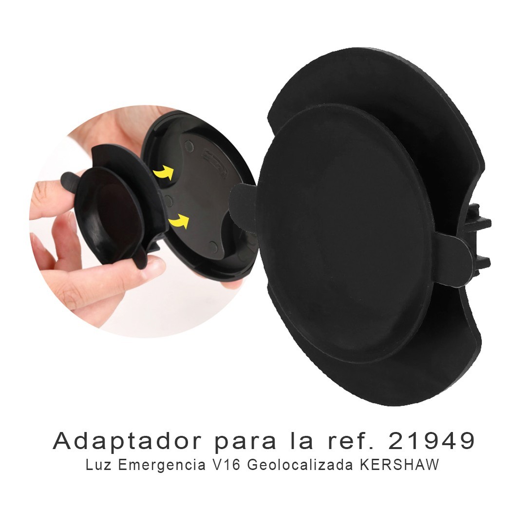 Ventosa Soporte Luz Emergencia V16 KARLON Negro - 21950NEGS/T MKT - Ref. 21950 Makito