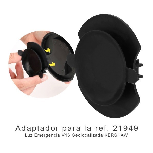 Ventosa Soporte Luz Emergencia V16 KARLON Negro - 21950NEGS/T MKT - Ref. 21950 Makito