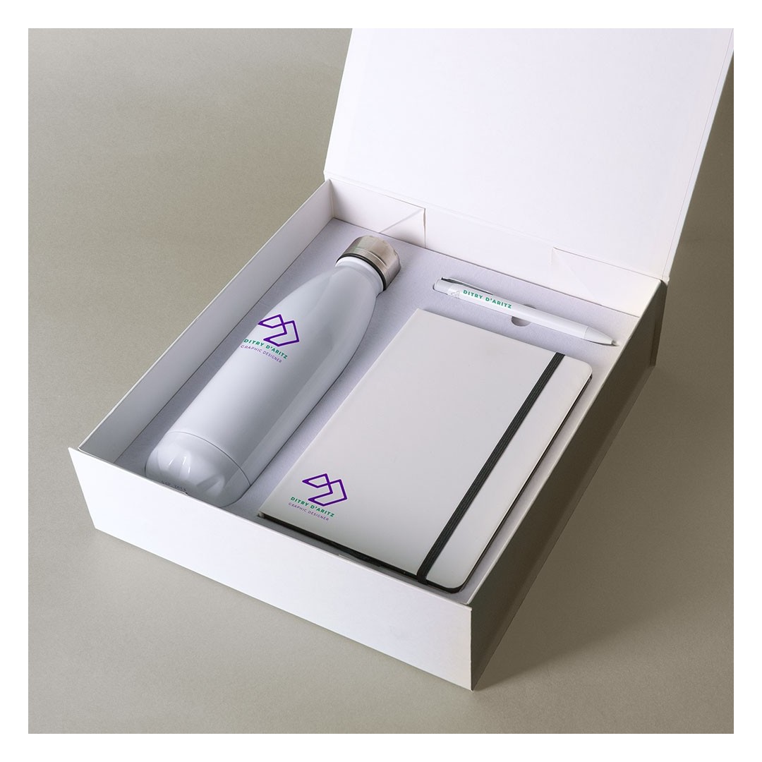 Set MIRANA (botella, libreta y bolígrafo)