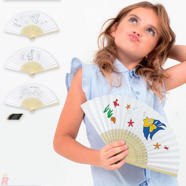 Abanicos Infantiles Colorear CHILDDREN - Ref. 10022 Cifra