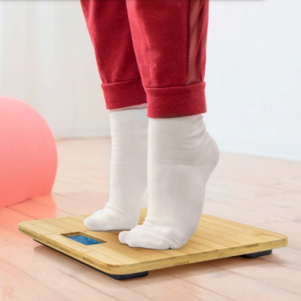 Báscula Baño Temperatura Bambú SEÚL - Ref. 10070 Cifra