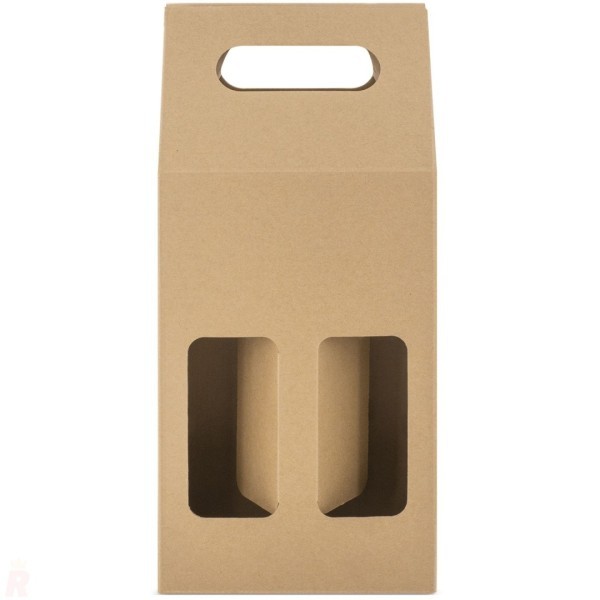 Caja Cartón Ventana 2 Botellas TREVISO