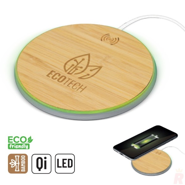 Cargador Ultrarápido 10W Bambú MENPHIS - Ref. 10064 Cifra