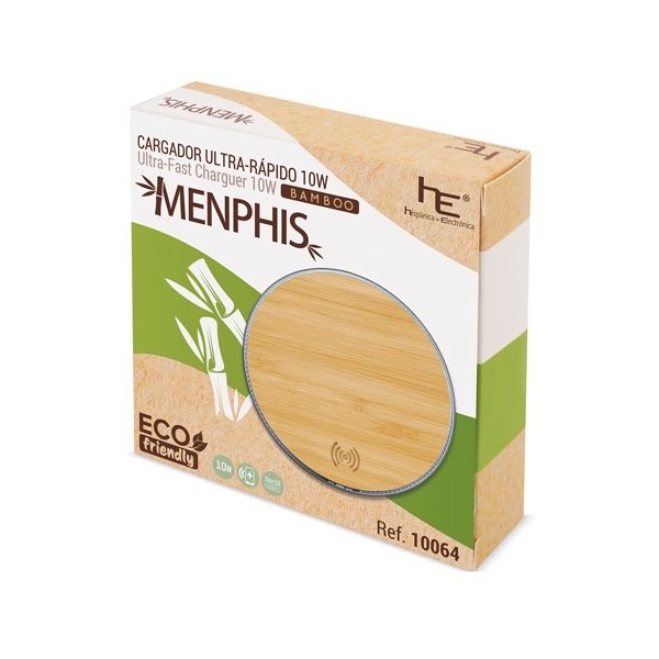 Cargador Ultrarápido 10W Bambú MENPHIS