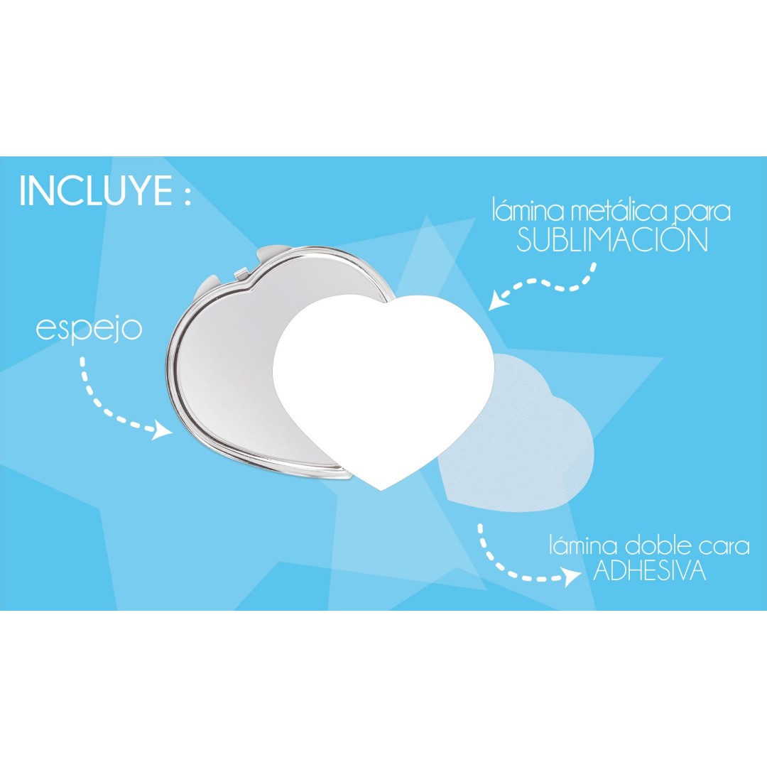 Espejo Sublimación Corazón SASTY