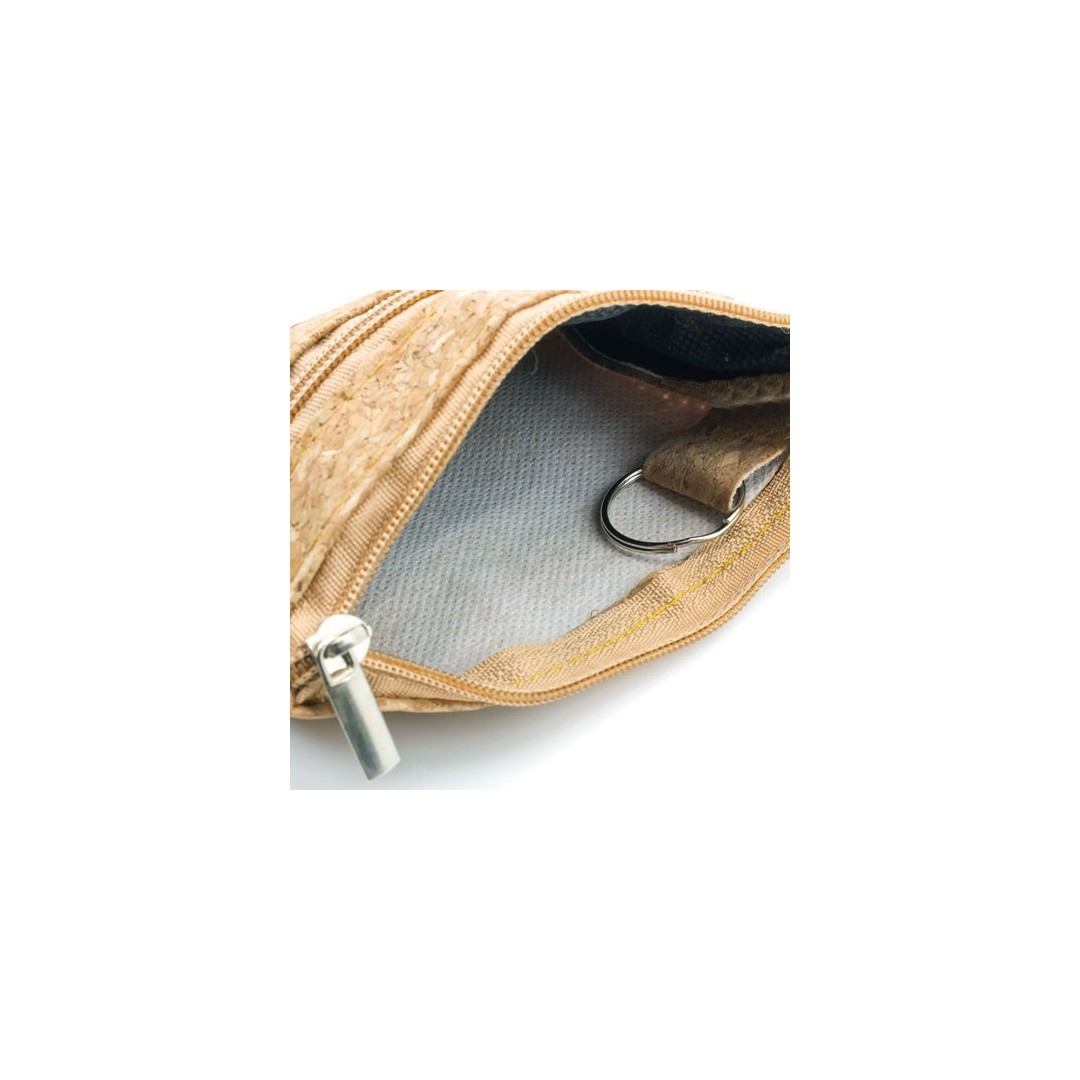 Monedero Corcho Doble Cremallera NATUR