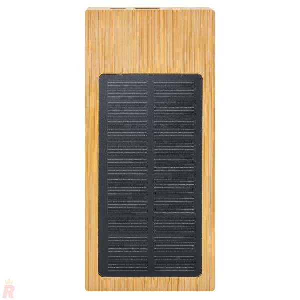 Power Bank Cargador Solar Bambú NAPLES