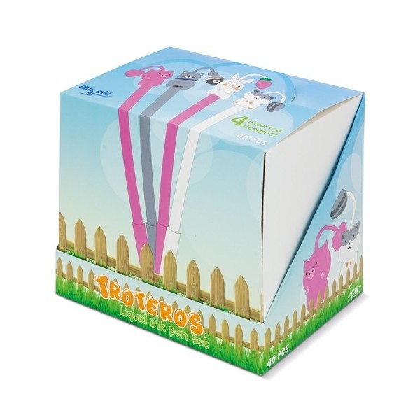 Set Bolígrafos Tinta Líquida TROTEROS (Pack 40)