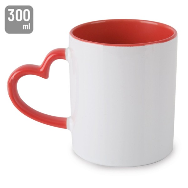 Taza Sublimación CORAZÓN - Ref. 69300 Cifra