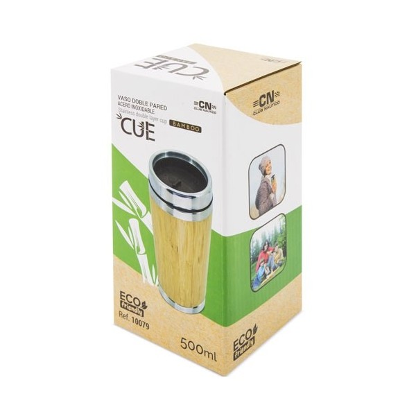 Vaso Termo Bambú Doble Capa 500 ml CUE
