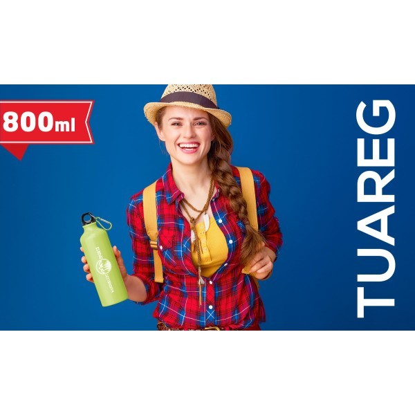 Botella Aluminio Mosquetón 800 ml TUAREG
