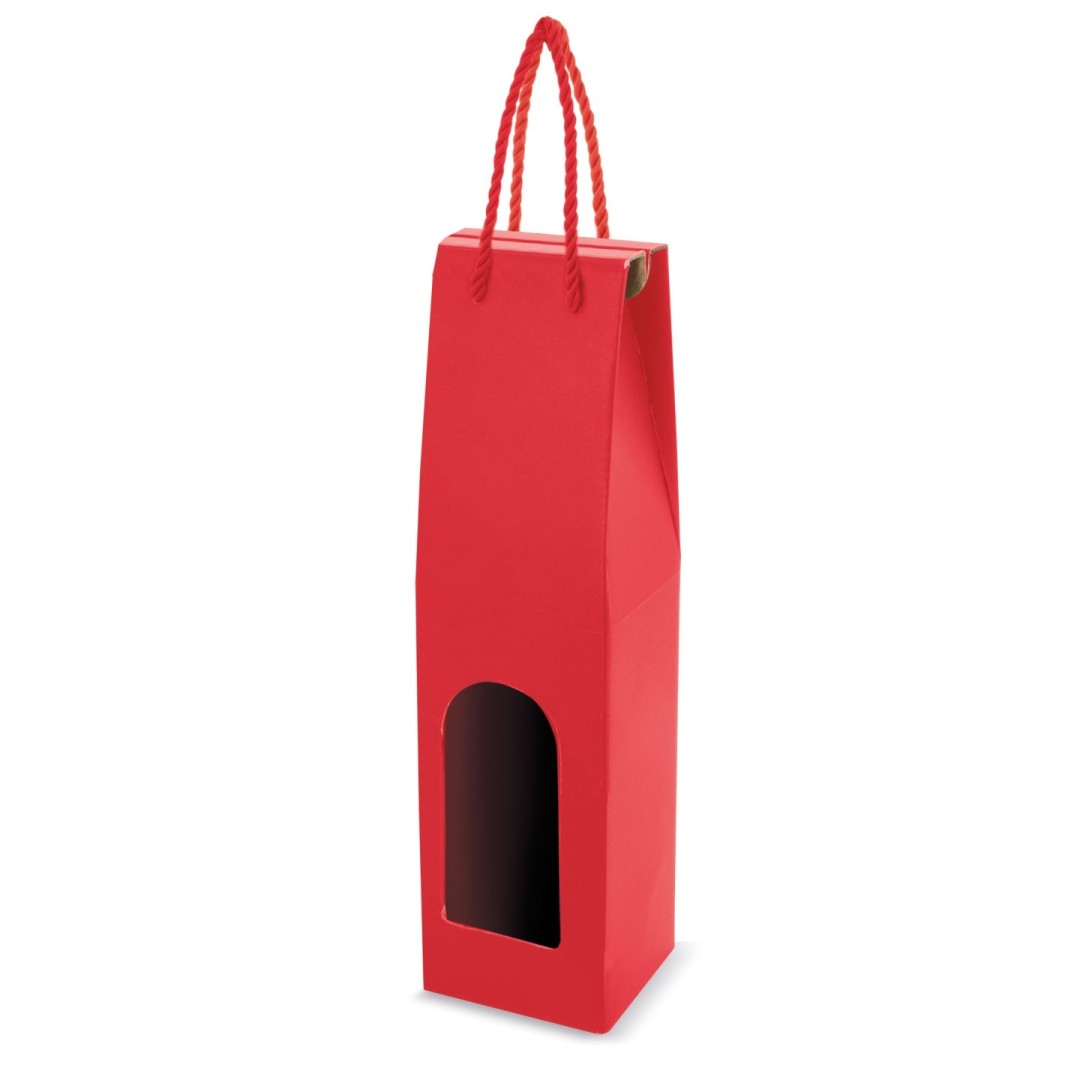 Caja Cartón Lujo 1 Botella MESEGUERA Rojo - Ref. 10107-RO Cifra