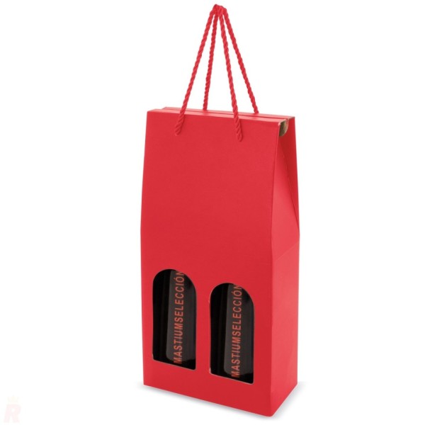 Caja Cartón Lujo 2 Botellas MESEGUERA - Ref. T-457 Cifra 2