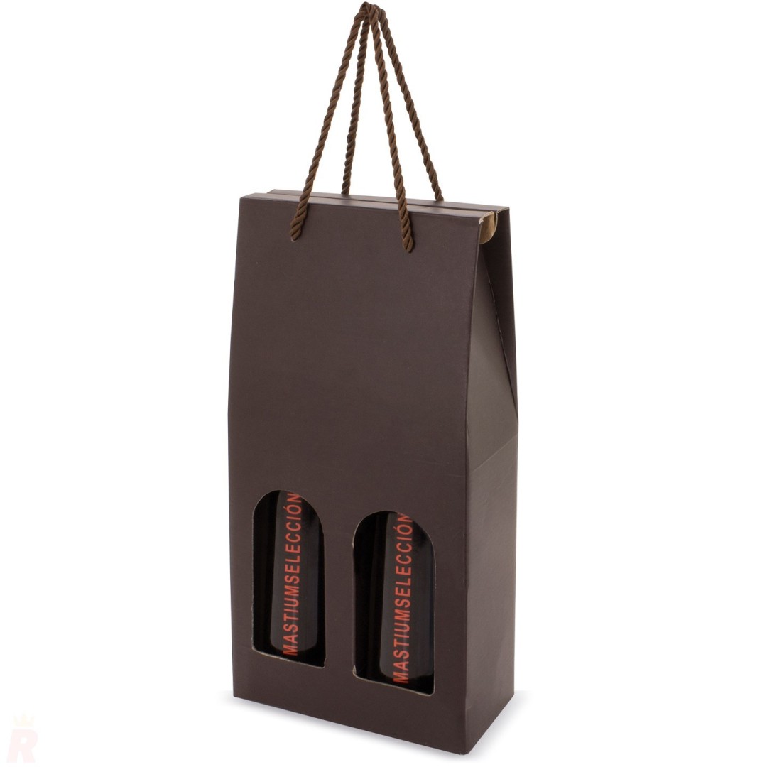 Caja Cartón Lujo 2 Botellas MESEGUERA