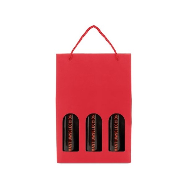 Caja Cartón Lujo 3 Botellas MESEGUERA