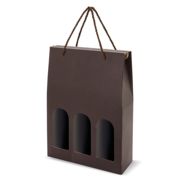 Caja Cartón Lujo 3 Botellas MESEGUERA