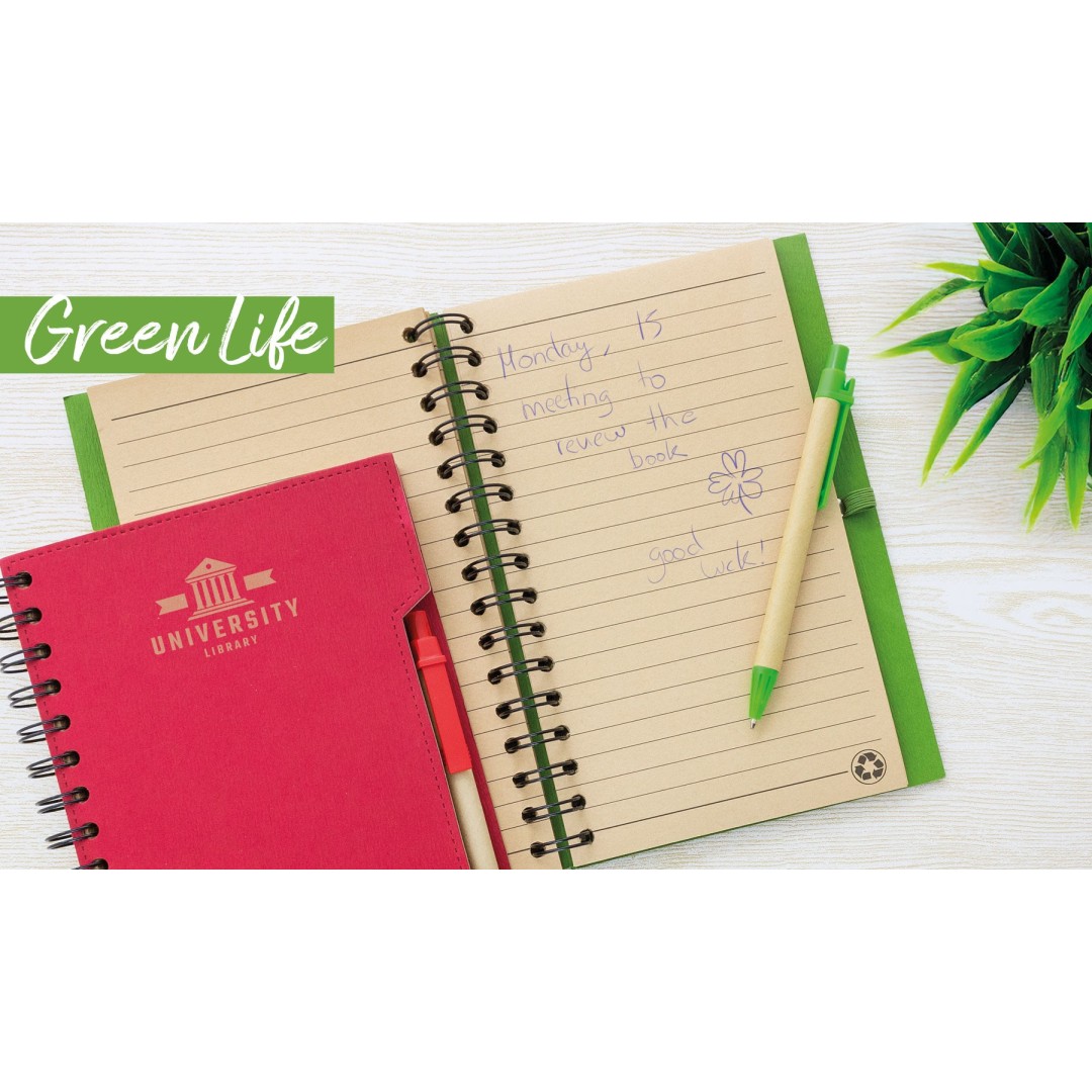 Cuaderno A5 Bolígrafo Eco GREEN LIFE