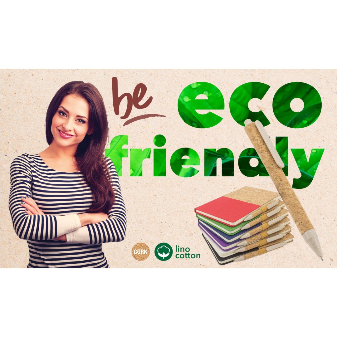 Libreta A5 Ecológica Bolígrafo NATUR