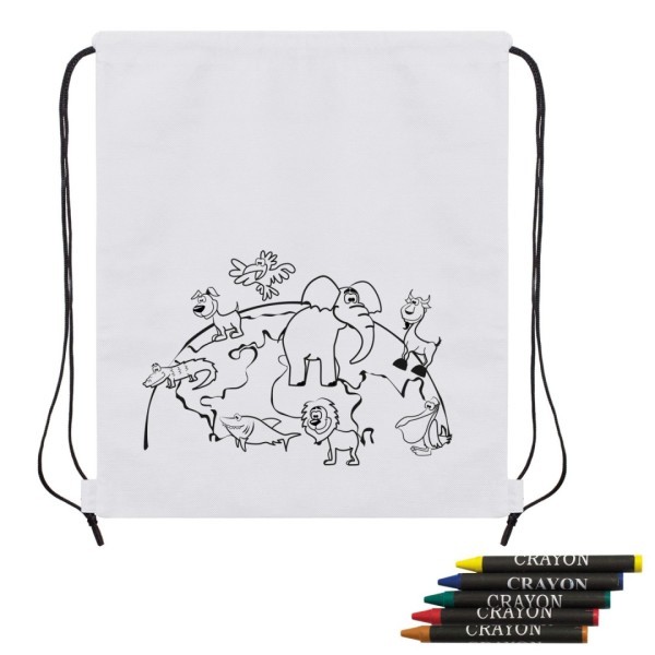 Mochila Infantil Colorear Non Woven Ceras Zoo - Ref. T-416 Cifra
