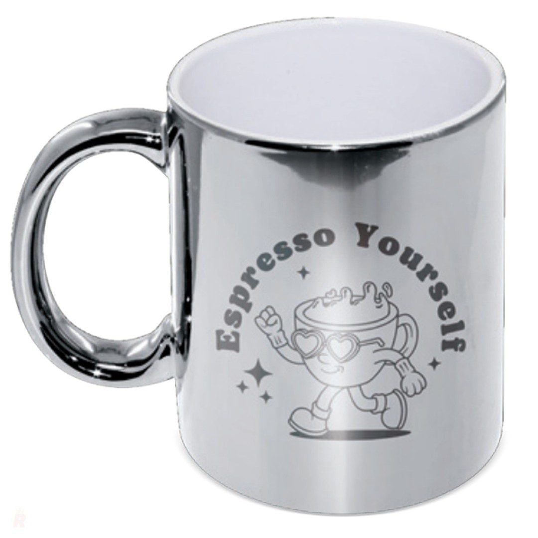 Taza Cerámica Metalizada Multicolor SYBAL