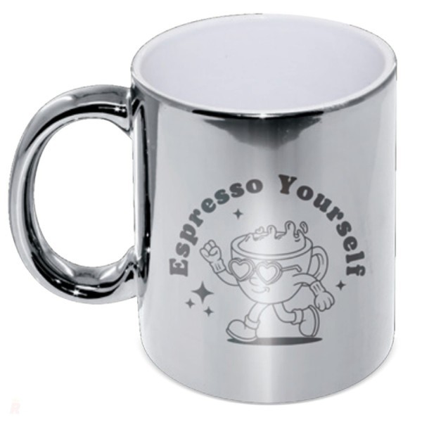 Taza Cerámica Metalizada Multicolor SYBAL