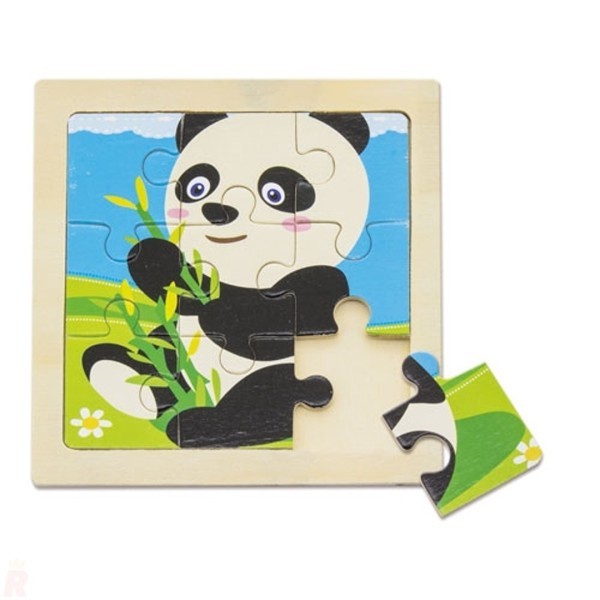 Set 5 Puzles Infantiles Madera Natural JUNIOR