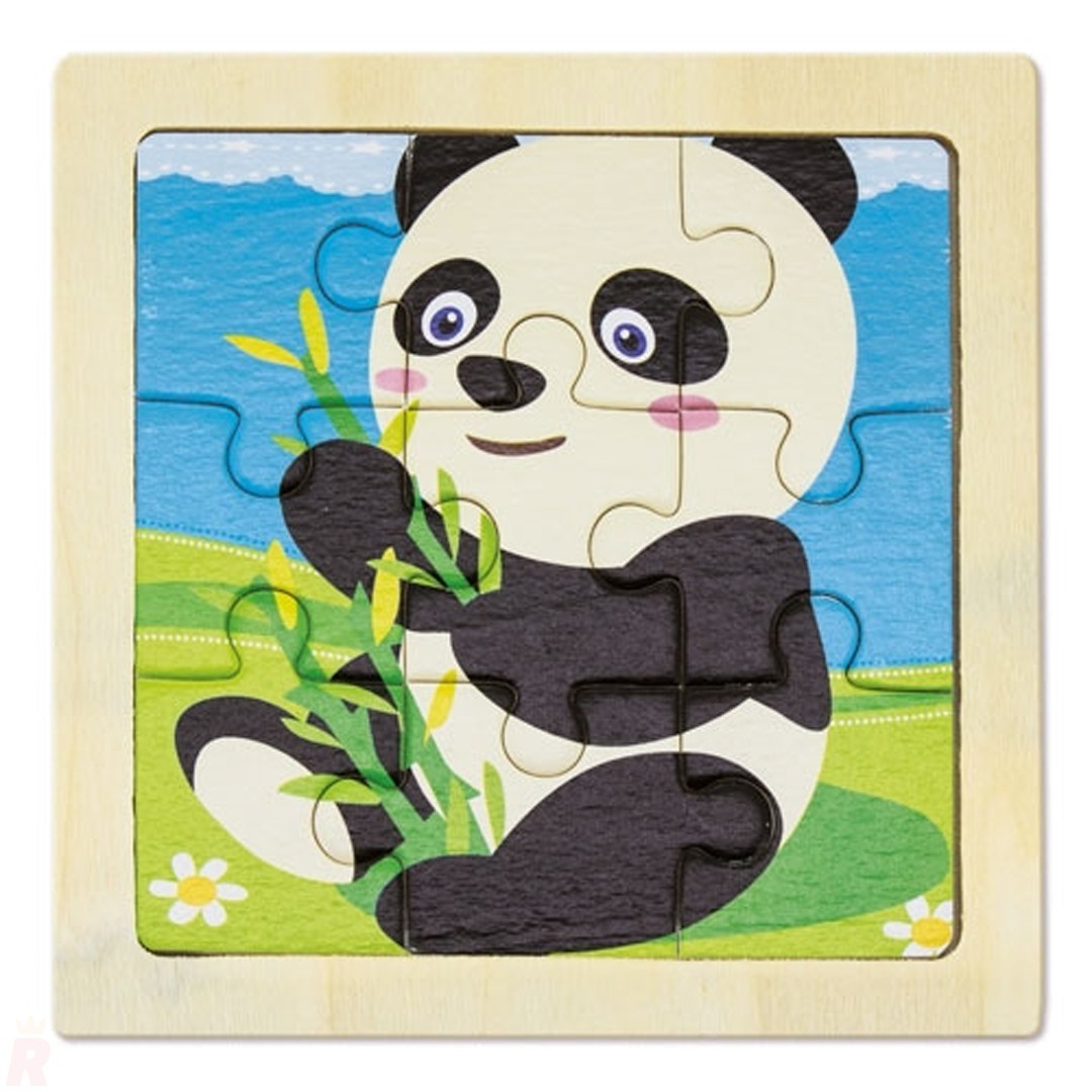 Set 5 Puzles Infantiles Madera Natural JUNIOR