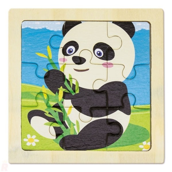 Set 5 Puzles Infantiles Madera Natural JUNIOR