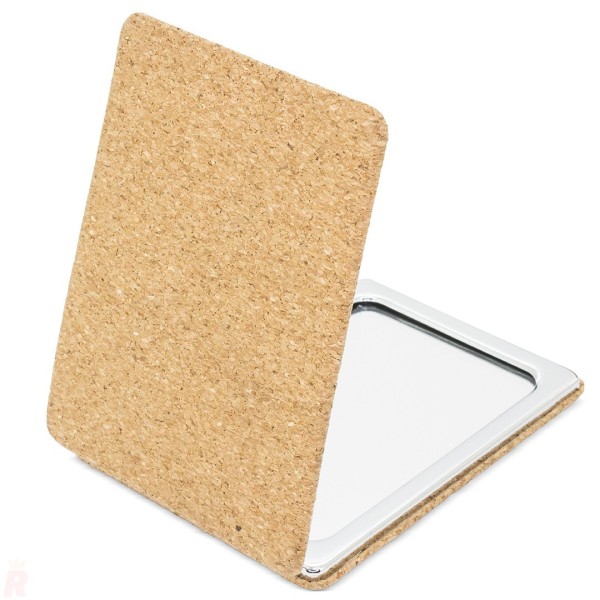 Espejo Bolsillo Plegable Corcho Cuadrado BIANCA - Ref. 10259 Cifra