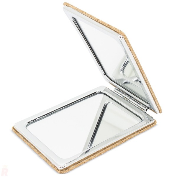 Espejo Bolsillo Plegable Corcho Cuadrado BIANCA - Ref. 10259 Cifra 2