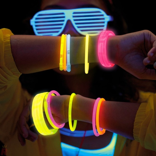 Pulseras Luminosas Fluorescentes NEÓN (Pack 120) - Ref. 10291 Cifra 2