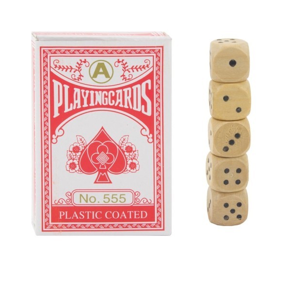 Set Madera Baraja Dados LAS VEGAS