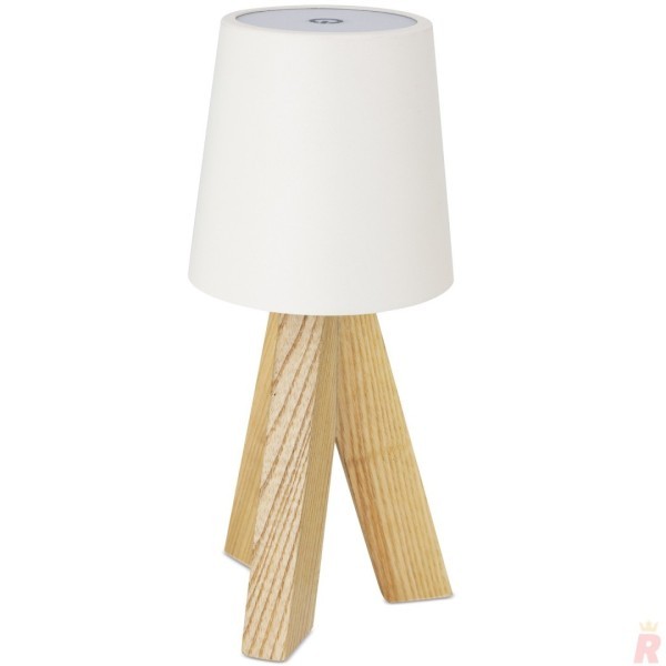 Lámpara LED Patas Madera Natural OTI
