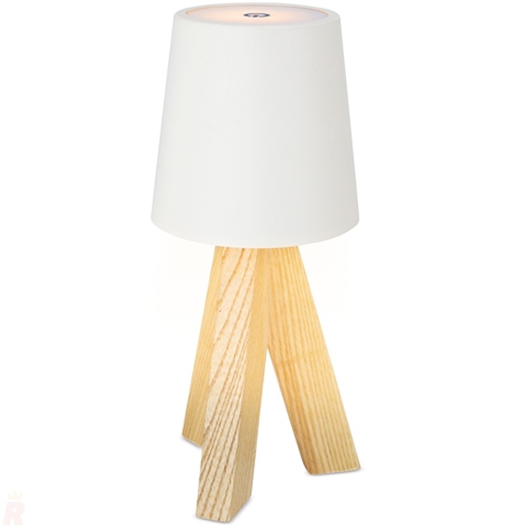 Lámpara LED Patas Madera Natural OTI