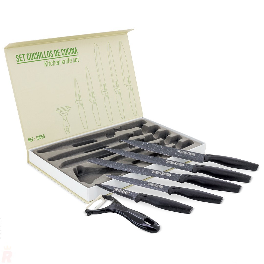 Juego Cuchillos Cocina Profesional TITÁN 6 Piezas