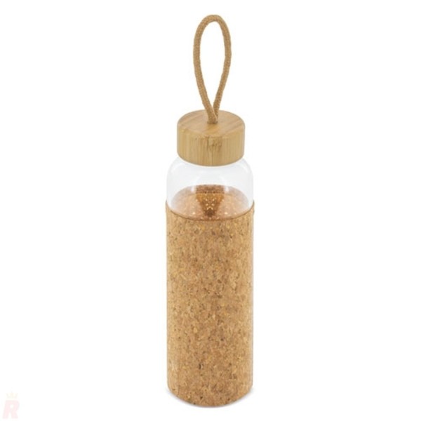 Botella Cristal Tapón Bambú Funda Corcho ZASI 500 ml - Ref. 10930 Cifra 2