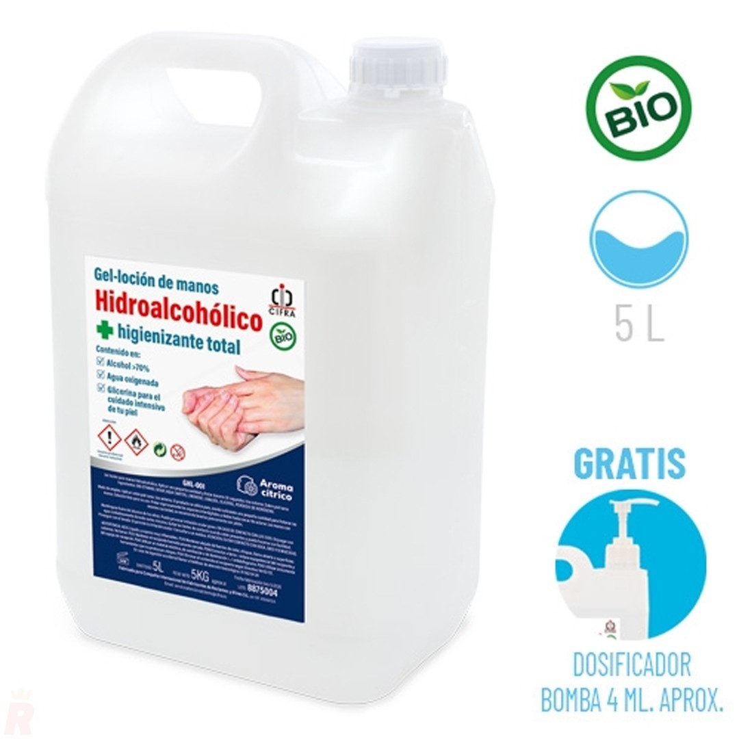 Gel-loción Hidroalcohólico Manos Aroma Cítrico - Ref. GHL-001 Cifra