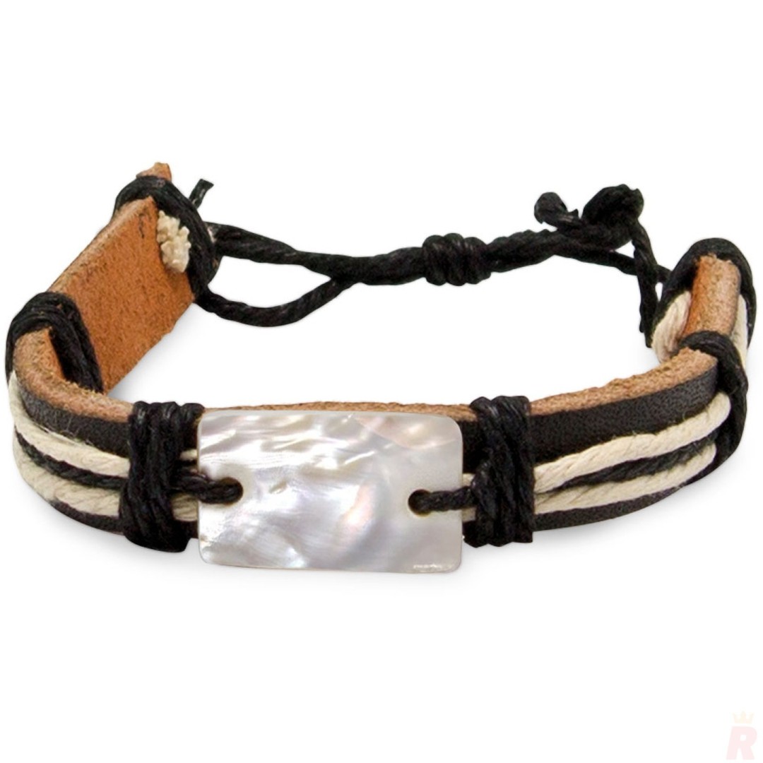 Pulsera Piel Nácar MAGALUF - Ref. Z-667 Cifra