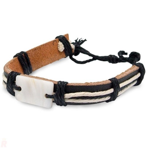 Pulsera Piel Nácar MAGALUF