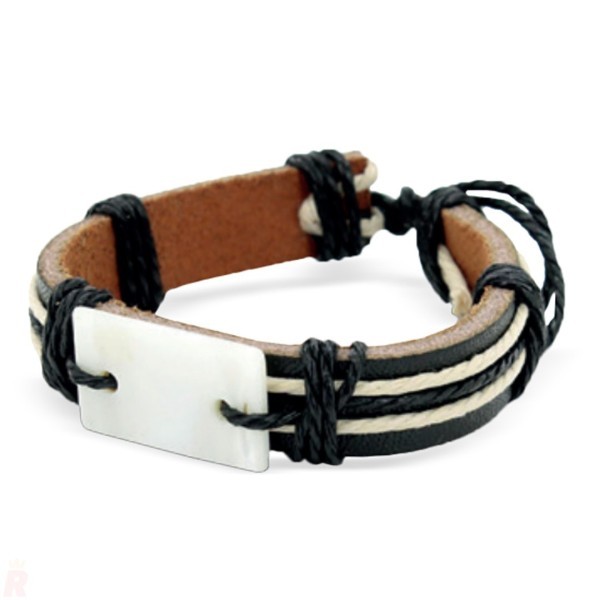 Pulsera Piel Nácar MAGALUF