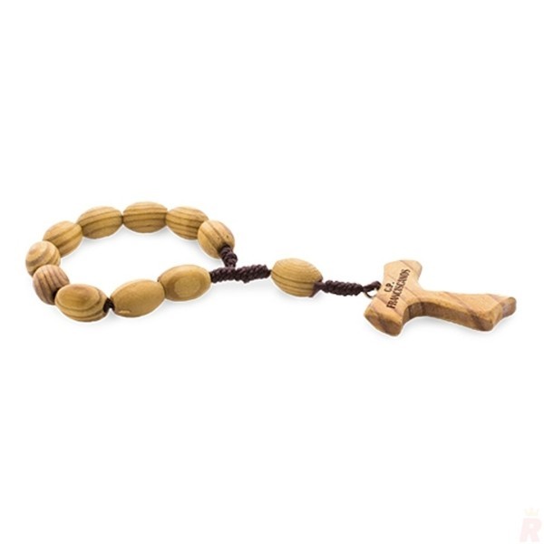 Rosario Mano Madera Cruz TAU