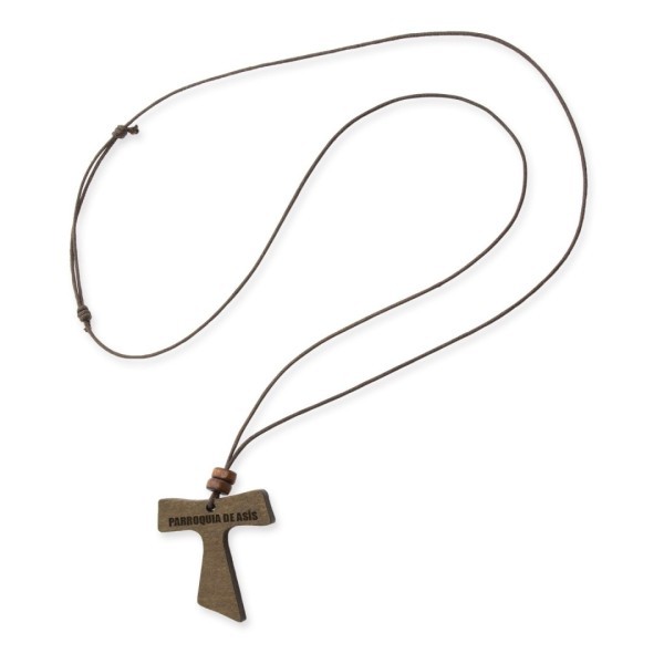 Colgante Cruz Madera TAU