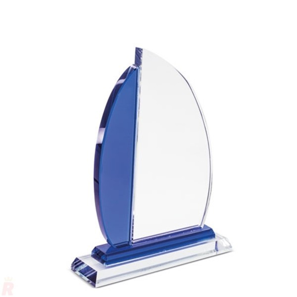 Trofeo Cristal Velas Barco Mediano CÉNIT