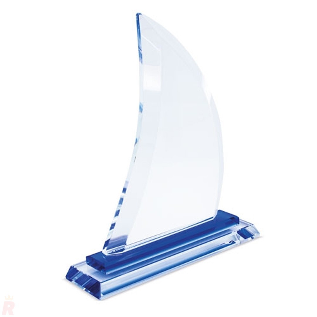Trofeo Cristal Barco Velero Pequeño SPICA