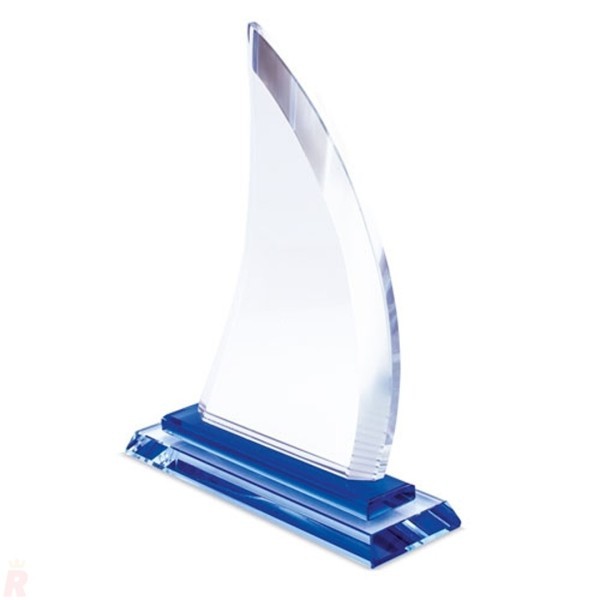 Trofeo Cristal Barco Velero Pequeño SPICA