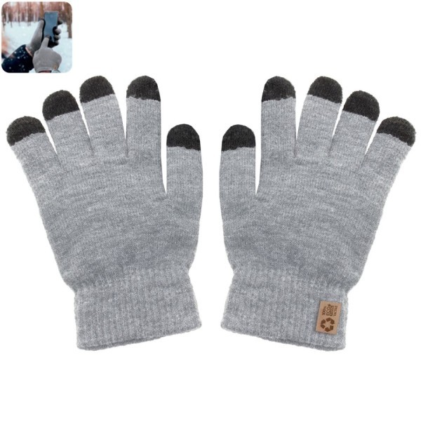 Guantes Touch Screen Ecológicos ONTARIO Gris - Ref. 10221-GR Cifra
